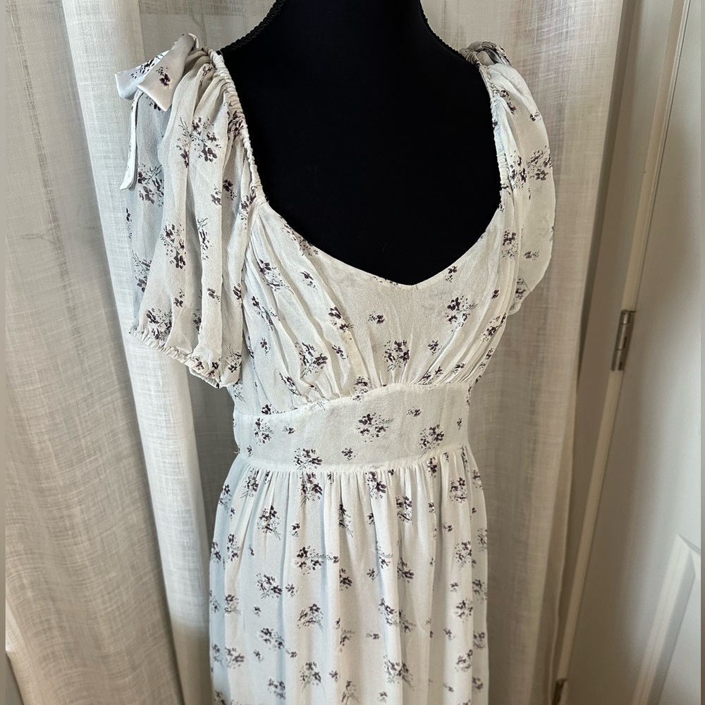 LOVESHACKFANCY lavender purple floral peasant dress size 2 - Picture 3 of 9